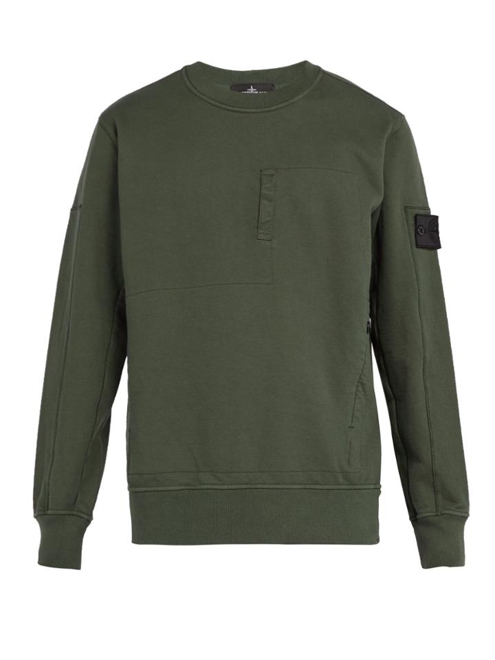 Stone Island Shadow Project Shadow Project Zip-pocket Cotton-jersey Sweatshirt