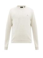 Matchesfashion.com Belstaff - Logo-embroidered Cotton-jersey Sweatshirt - Mens - Light Grey