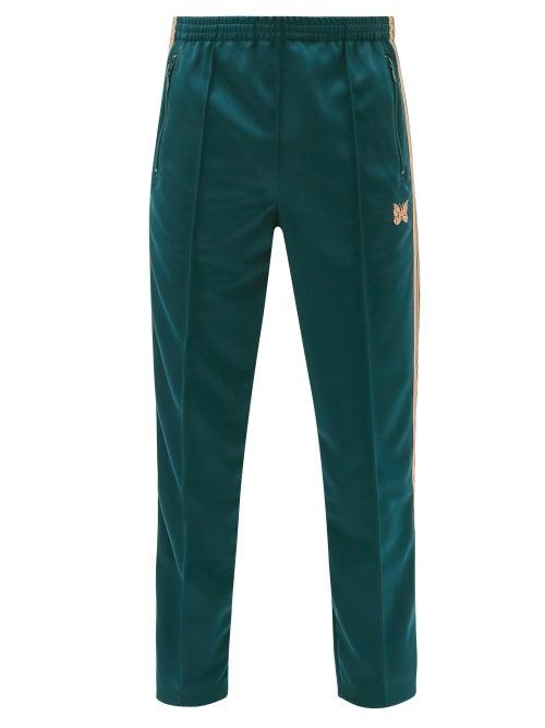 Matchesfashion.com Needles - Butterfly-embroidered Jersey Track Pants - Mens - Green