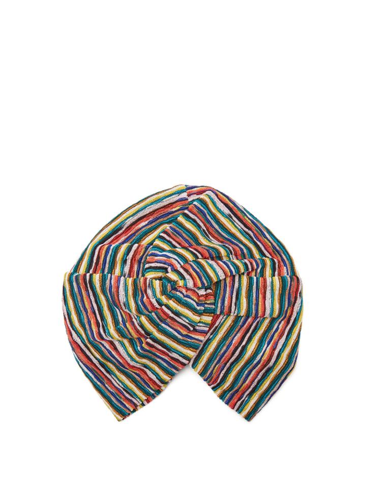Missoni Mare Riga Striped-knit Turban Hat