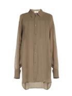 Raey Point-collar Oversized Silk-georgette Shirt