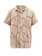 Matchesfashion.com By Walid - Pizza Embroidered Slubbed-cotton Shirt - Mens - Cream Multi
