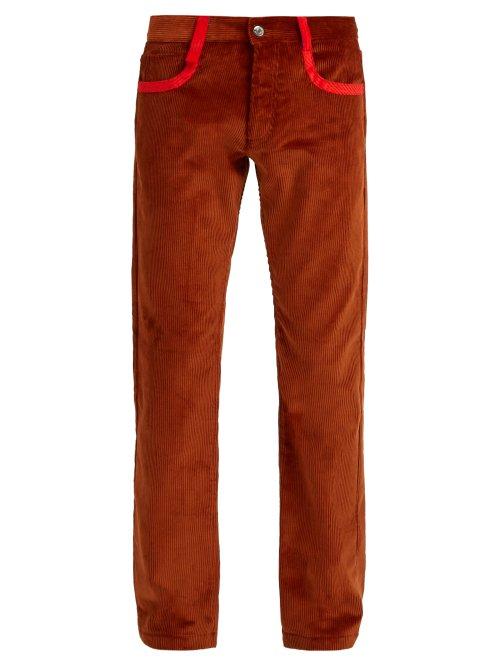 Matchesfashion.com Missoni - Straight Leg Cotton Corduroy Trousers - Mens - Brown