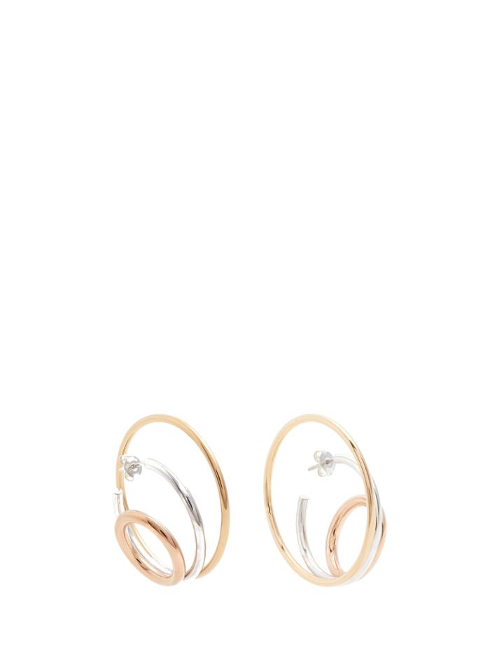 Charlotte Chesnais Ricoche Gold-vermeil And Sterling-silver Earrings
