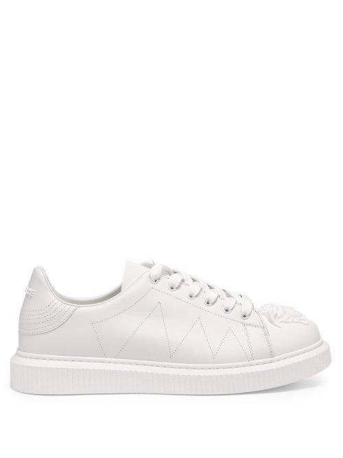 Matchesfashion.com Versace - Medusa Head Leather Trainers - Mens - White