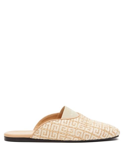Givenchy - 4g Raffia Mules - Womens - Beige