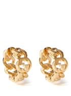 Gucci - Gg-logo Chain-link Hoop Earrings - Womens - Yellow Gold