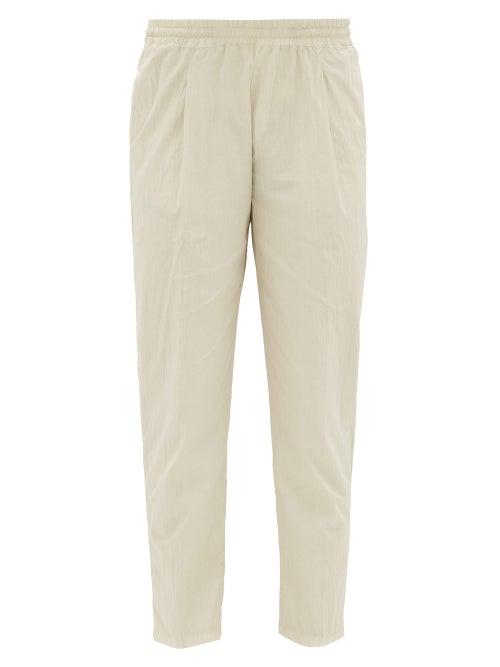 Matchesfashion.com The Gigi - Stretch-cotton Seersucker Track Pants - Mens - Light Grey