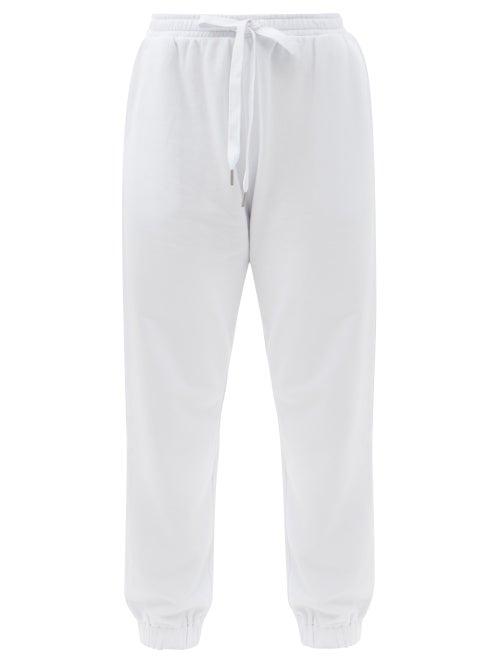 Matchesfashion.com The Upside - Major Logo-print Cotton-jersey Track Pants - Womens - White