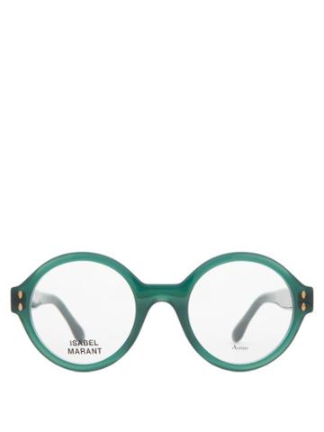 Isabel Marant Eyewear - Oversize Acetate Round-frame Glasses - Womens - Brown