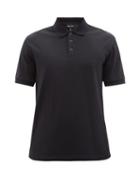 Giorgio Armani - Logo-embroidered Cotton-blend Jersey Polo Shirt - Mens - Dark Navy