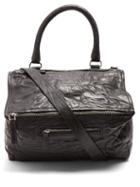 Matchesfashion.com Givenchy - Pandora Medium Creased Leather Bag - Womens - Black