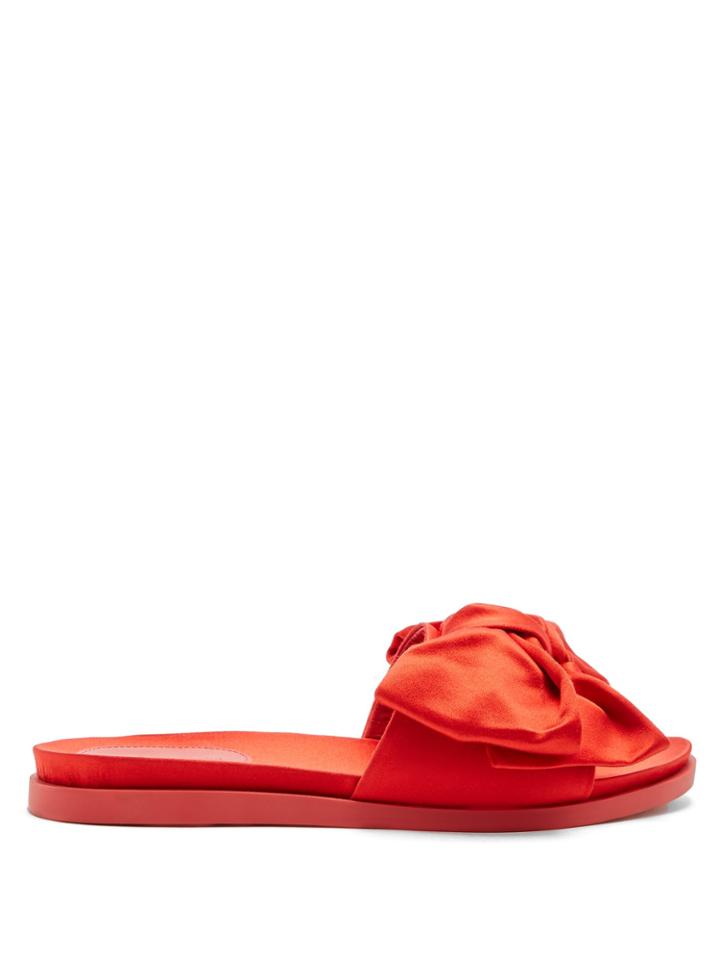 Simone Rocha Bow-embellished Satin Slides