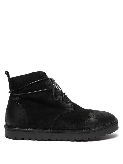 Matchesfashion.com Marsll - Sancrispa Alta Suede Lace Up Boots - Mens - Black