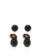 Matchesfashion.com Sophie Buhai - Essential Black Pearl & Sterling-silver Earrings - Womens - Pearl