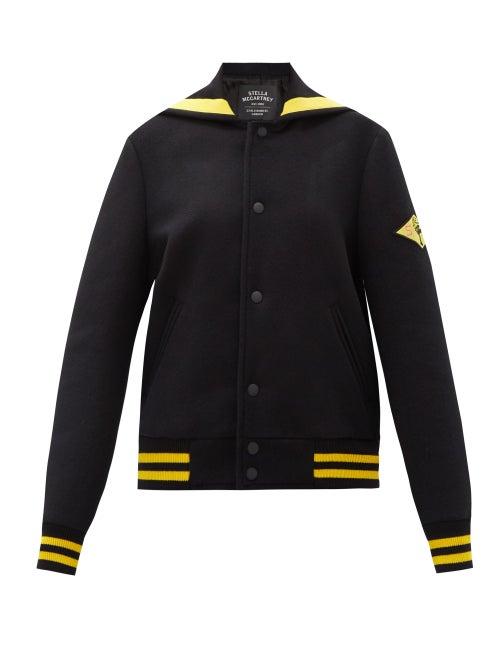 Matchesfashion.com Stella Mccartney - Erve Logo-print Wool Blouson Jacket - Womens - Black