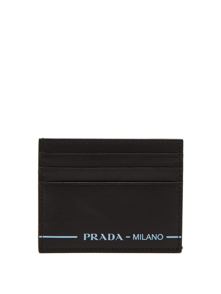 Prada Logo Leather Cardholder