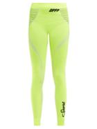Matchesfashion.com Off-white - Logo Print Athletic Leggings - Womens - Yellow