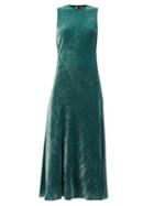 Matchesfashion.com Sies Marjan - Viv Bias-cut Corduroy-velvet Dress - Womens - Green