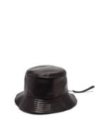 Matchesfashion.com Loewe - Fisherman Leather Bucket Hat - Womens - Black
