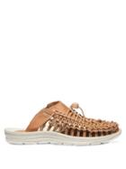 Matchesfashion.com Keen X Engineered Garments - Drawstring Leather Slides - Mens - Tan