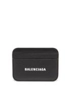 Balenciaga - Cash Logo-print Grained-leather Cardholder - Womens - Black