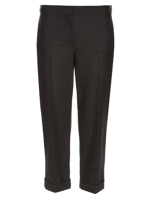 Brunello Cucinelli Prince Of Wales-checked Wool-blend Trousers