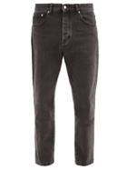 Matchesfashion.com Ami - Tapered Fit Washed Jeans - Mens - Black