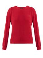 Matchesfashion.com Rochas - Logo Appliqu Cotton Sweater - Womens - Red