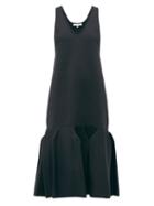 Matchesfashion.com Tibi - Godet Hem Jersey Midi Dress - Womens - Navy