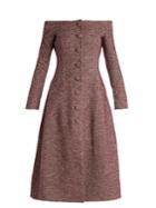Brock Collection Camilla Off-the-shoulder Wool-blend Dress