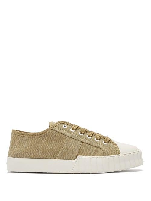 Matchesfashion.com Primury - Divid Cotton-canvas Trainers - Womens - Beige