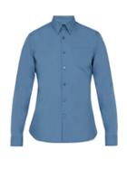 Matchesfashion.com Prada - Slim Fit Cotton Shirt - Mens - Mid Blue
