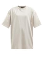 Balenciaga - Logo-print Cotton-jersey T-shirt - Womens - Light Grey