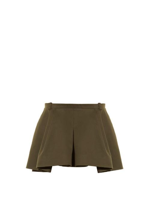 Balenciaga Pleat-front Twill Mini Skirt