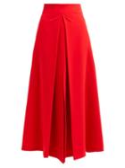 Matchesfashion.com A.w.a.k.e. Mode - Hattori High Waisted Crepe Skirt - Womens - Red