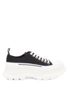 Matchesfashion.com Alexander Mcqueen - Chunky Tread-sole Canvas Trainers - Womens - Black