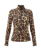 Goldbergh - Ocelot Animal-print Half-zip Thermal Top - Womens - Animal