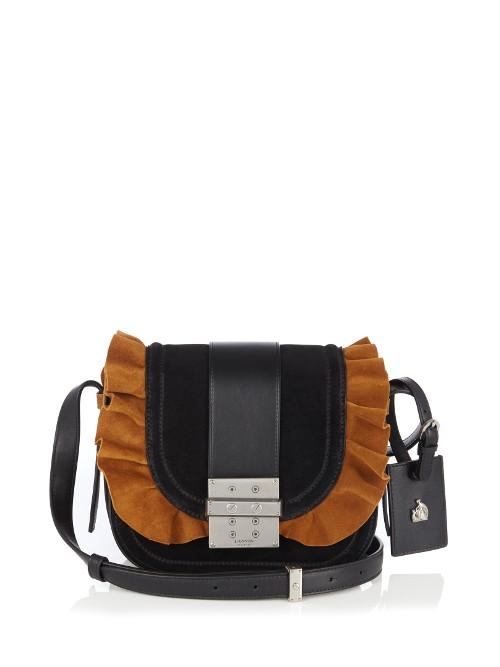 Lanvin Lala Ruffled Suede Cross-body Bag
