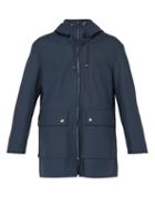 Matchesfashion.com Joseph - Hooded Leather Coat - Mens - Navy