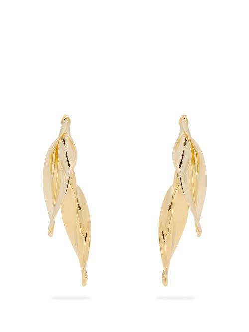 Matchesfashion.com Ryan Storer - Sansevieria Twisted Gold Plated Earrings - Womens - Gold