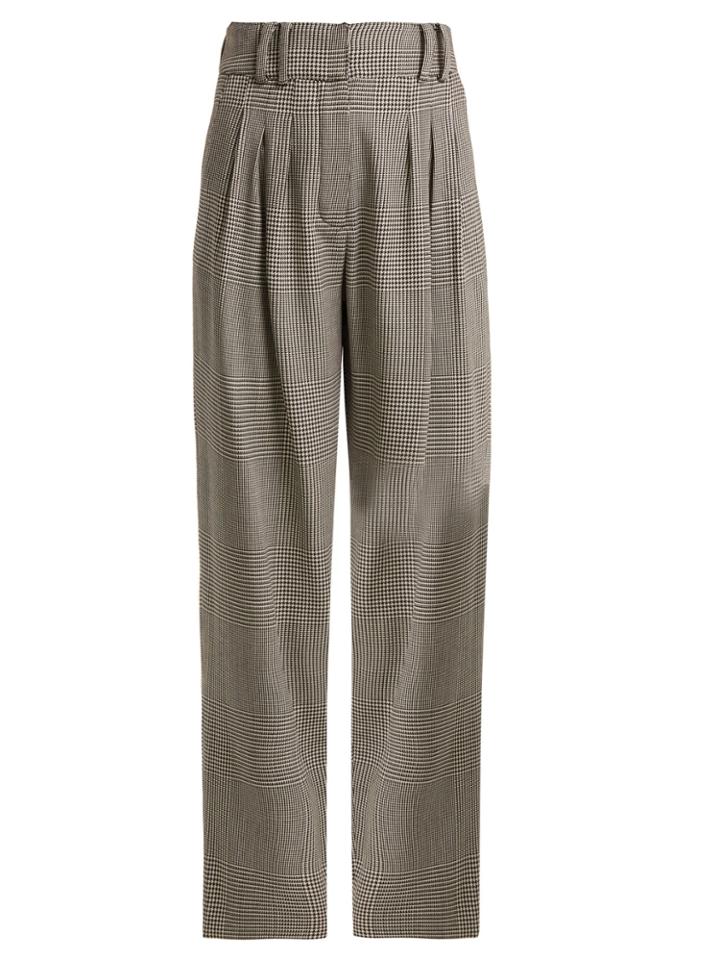 Balmain Prince Of Wales-checked Virgin-wool Trousers