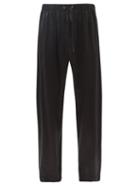 Matchesfashion.com Edward Crutchley - Drawstring-waist Silk-satin Trousers - Mens - Black
