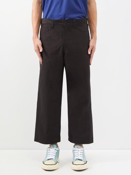Junya Watanabe - Cotton-moleskin Trousers - Mens - Black