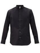 Matchesfashion.com Paul Smith - Knife-pleated Plastron Cotton-poplin Tuxedo Shirt - Mens - Black