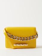 Alexander Mcqueen - Four-ring Chain-handle Leather Cross-body Bag - Womens - Yellow