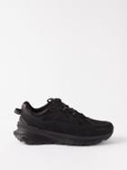Moncler - Lite Runner Leather Trainers - Mens - Black