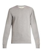 Maison Margiela Leather Elbow-patch Cotton Sweatshirt