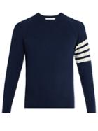 Thom Browne Crew-neck Striped-sleeve Cashmere Sweater