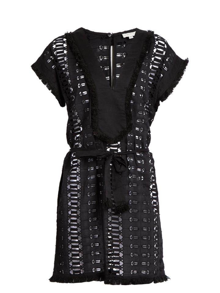 Biondi Ayara Embroidered-cotton Playsuit